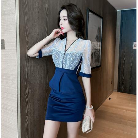 FA56959# 工作服女套装气质修身桑拿按摩spa会所美容师工作服