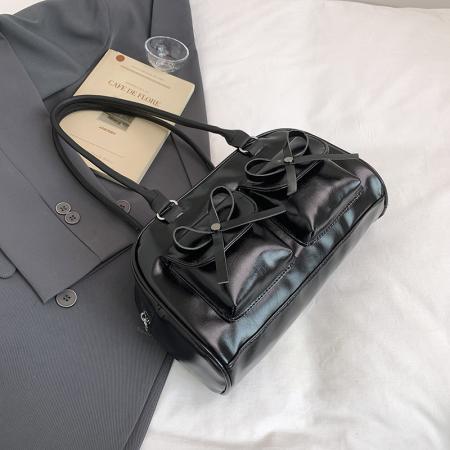 TJ2370# 跨境外贸大容量包包女2025夏季新款芭蕾风蝴蝶结腋下包百搭单肩包